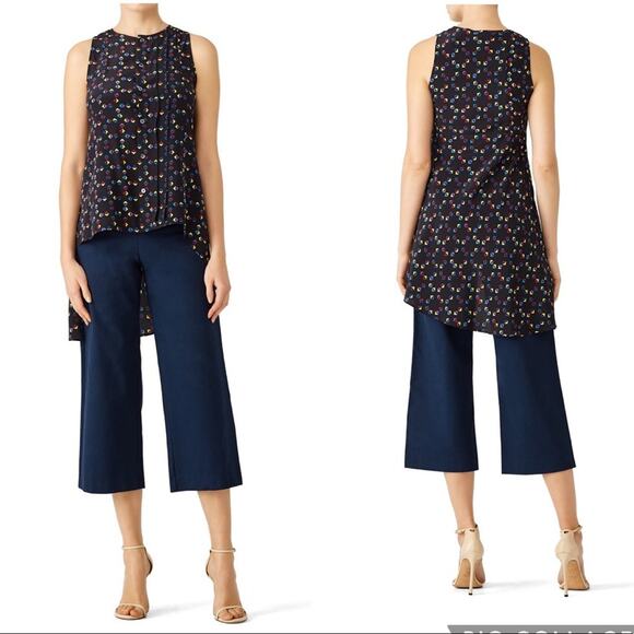 Derek Lam Geometric Black Cuneiform Top Blouse 6 - Picture 1 of 10